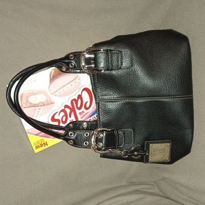 Tignanello Black Leather Handbag